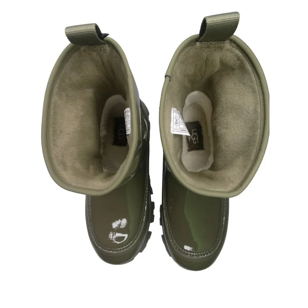 UGG Classic‎ Brella Mini Boot Olive Green Size 6 - Picture 3 of 8